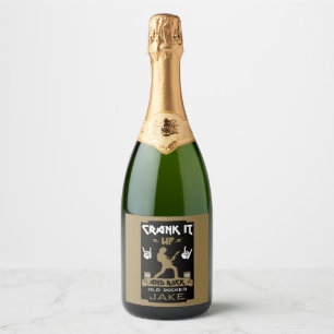 Étiquettes Pour Bouteilles De Vin Mousseux Anniversaire des Rockers de 60 ans
