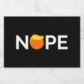 Étiquettes Pour Bouteilles De Vin Mousseux Anti-Trump - Nope Edition (Étiquettes simples)