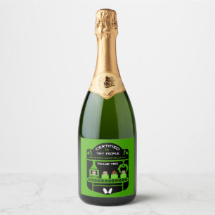 Étiquettes Pour Bouteilles De Vin Mousseux Appréciation obstétricienne Et Merci