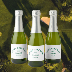 Étiquettes Pour Bouteilles De Vin Mousseux Après le Golf Club Forêt Vert Golf Social Crest