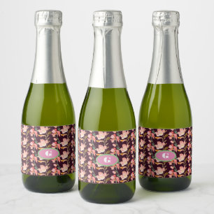 Étiquettes Pour Bouteilles De Vin Mousseux Aquarelle moderne et élégante