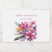 Étiquettes Pour Bouteilles De Vin Mousseux Aquarelle Tropical Bliss-Mariage (Étiquettes simples)