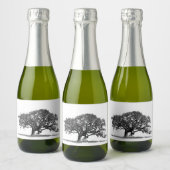 ÉTIQUETTES POUR BOUTEILLES DE VIN MOUSSEUX ARBRE DE CHÊNE NOIR (Bouteilles)