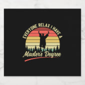 Étiquettes Pour Bouteilles De Vin Mousseux Art | J'Ai Un Master (Étiquettes simples)