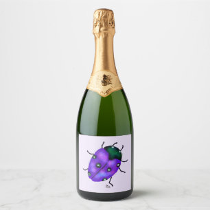 Étiquettes Pour Bouteilles De Vin Mousseux Art Ladybug