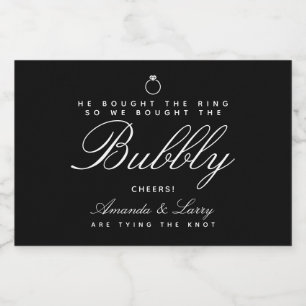 Étiquettes Pour Bouteilles De Vin Mousseux Attache Le Fiançailles Mini Étincelle De Vin Étinc