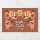 Étiquettes Pour Bouteilles De Vin Mousseux Automne Fête des mariées Florale Mini (Étiquettes simples)