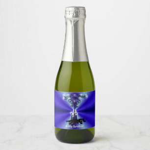 Étiquettes Pour Bouteilles De Vin Mousseux Avent, Artdeco de Noël sur Blue Green Rainbow