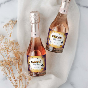 Étiquettes Pour Bouteilles De Vin Mousseux Baby shower d'Halloween mini-champagne