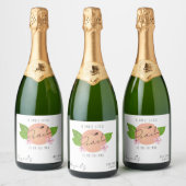 Étiquettes Pour Bouteilles De Vin Mousseux Baby shower minimal (Bouteilles)