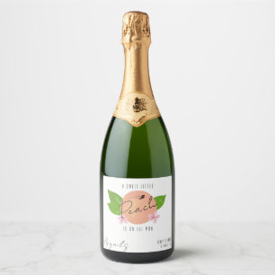 Étiquettes Pour Bouteilles De Vin Mousseux Baby shower minimal