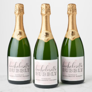 Étiquettes Pour Bouteilles De Vin Mousseux Bachelorette Bubbly Bachelorette Vin Étincelant La