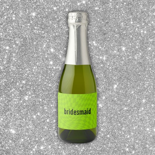 Étiquettes Pour Bouteilles De Vin Mousseux Bachelorette Été Vert Proposition de Bridesmaid
