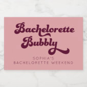 Étiquettes Pour Bouteilles De Vin Mousseux Bachelorette Rétro Bachelorette (Étiquettes simples)