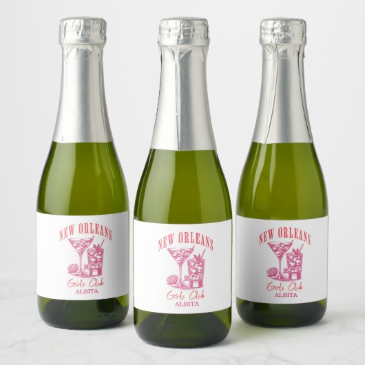 Étiquettes Pour Bouteilles De Vin Mousseux bachelorette rétro new orléans (Bouteilles)