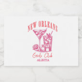 Étiquettes Pour Bouteilles De Vin Mousseux bachelorette rétro new orléans (Étiquettes simples)