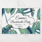 Étiquettes Pour Bouteilles De Vin Mousseux Bachelorette Tropicale Exotique Cocktail Party Bot (Étiquettes simples)