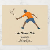 Étiquettes Pour Bouteilles De Vin Mousseux Badminton (Étiquettes simples)