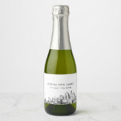 Étiquettes Pour Bouteilles De Vin Mousseux Baltimore Skyline Mini (Devant)