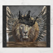 Étiquettes Pour Bouteilles De Vin Mousseux Basse Black Lyon (Étiquettes simples)