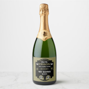 Étiquettes Pour Bouteilles De Vin Mousseux Bienvenue À La Maison De La Prison