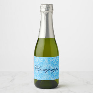 Étiquettes Pour Bouteilles De Vin Mousseux Bleu glace