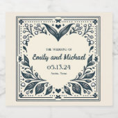 Étiquettes Pour Bouteilles De Vin Mousseux Blooms éternels (Étiquettes simples)