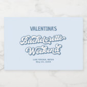 Étiquettes Pour Bouteilles De Vin Mousseux Blue Beach Bachelorte (Étiquettes simples)