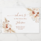 Étiquettes Pour Bouteilles De Vin Mousseux Boho Terracotta Fête des mariées Mini vin mousseux (Étiquettes simples)