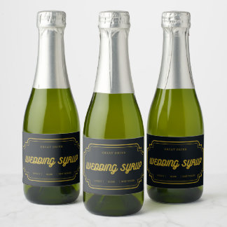 ÉTIQUETTES POUR BOUTEILLES DE VIN MOUSSEUX BOISSON DE VIN SYRUP MARIAGE