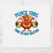 Étiquettes Pour Bouteilles De Vin Mousseux Bon Temps Joyeux Thamksgiving classique T-shirt (Étiquettes simples)