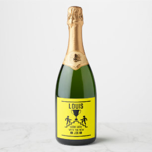 Étiquettes Pour Bouteilles De Vin Mousseux Bonne chance Nouveau travail