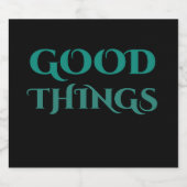 Étiquettes Pour Bouteilles De Vin Mousseux Bonnes choses (Étiquettes simples)