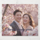 Étiquettes Pour Bouteilles De Vin Mousseux Bouteille à vin mariage (Étiquettes simples)