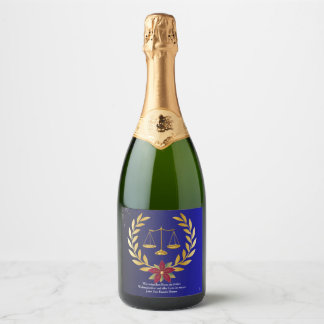 Étiquettes Pour Bouteilles De Vin Mousseux Bouteille de champagne cadeau de Noël d'un avocat