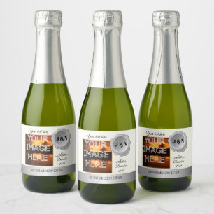 Étiquettes Pour Bouteilles De Vin Mousseux Bouteille de vin mousseux miniature personnalisée