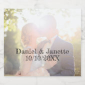 Étiquettes Pour Bouteilles De Vin Mousseux Bouteilles de Mariage customisées (Étiquettes simples)