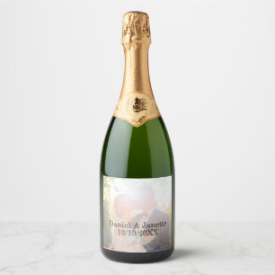 Étiquettes Pour Bouteilles De Vin Mousseux Bouteilles de Mariage customisées