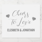 Étiquettes Pour Bouteilles De Vin Mousseux Bravo à l'amour (Étiquettes simples)