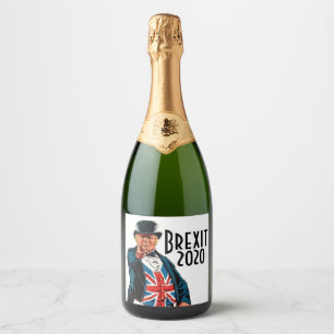 Étiquettes Pour Bouteilles De Vin Mousseux Brexit John Bull