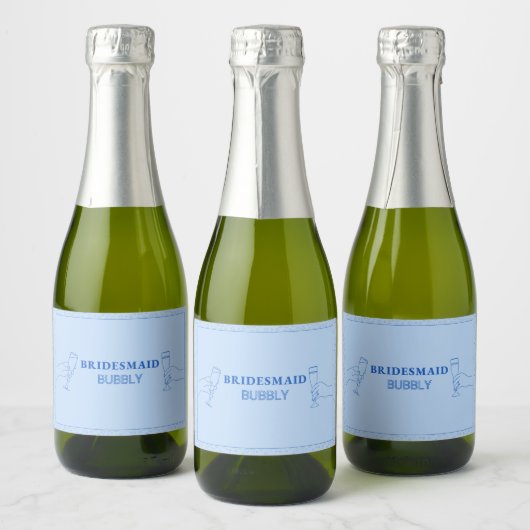 Étiquettes Pour Bouteilles De Vin Mousseux Bridesmaid Bubbly Mini Sparkling Wine Lab (Bouteilles)