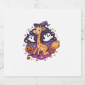 Étiquettes Pour Bouteilles De Vin Mousseux Broomstick Giraffe (Étiquettes simples)