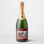 Étiquettes Pour Bouteilles De Vin Mousseux Bulldog Noël Sparkling (Devant)