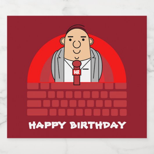 Étiquettes Pour Bouteilles De Vin Mousseux Bureau des ressources humaines (Étiquettes simples)