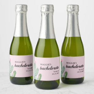 Étiquettes Pour Bouteilles De Vin Mousseux Cactus Succulent Désert Bachelorette