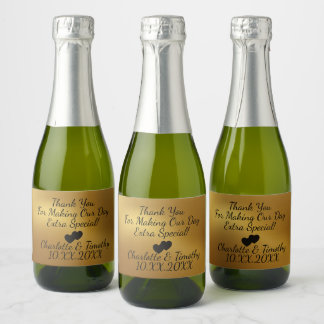 Étiquettes Pour Bouteilles De Vin Mousseux Cadeau de mariage personnalisé mini bouteille de c