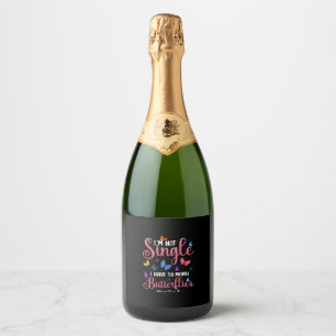 Étiquettes Pour Bouteilles De Vin Mousseux Cadeau Papillon J'ai Tellement de Papillons
