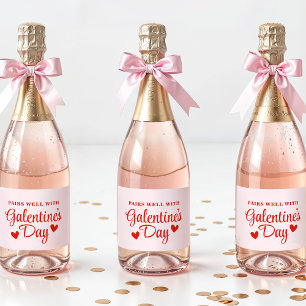 Étiquettes Pour Bouteilles De Vin Mousseux Cadeau personnalisé de fête de Galentine pour elle