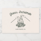 Étiquettes Pour Bouteilles De Vin Mousseux Camp Bachelorette (Étiquettes simples)