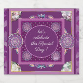 Étiquettes Pour Bouteilles De Vin Mousseux Cardinal Red Rosace (Étiquettes simples)